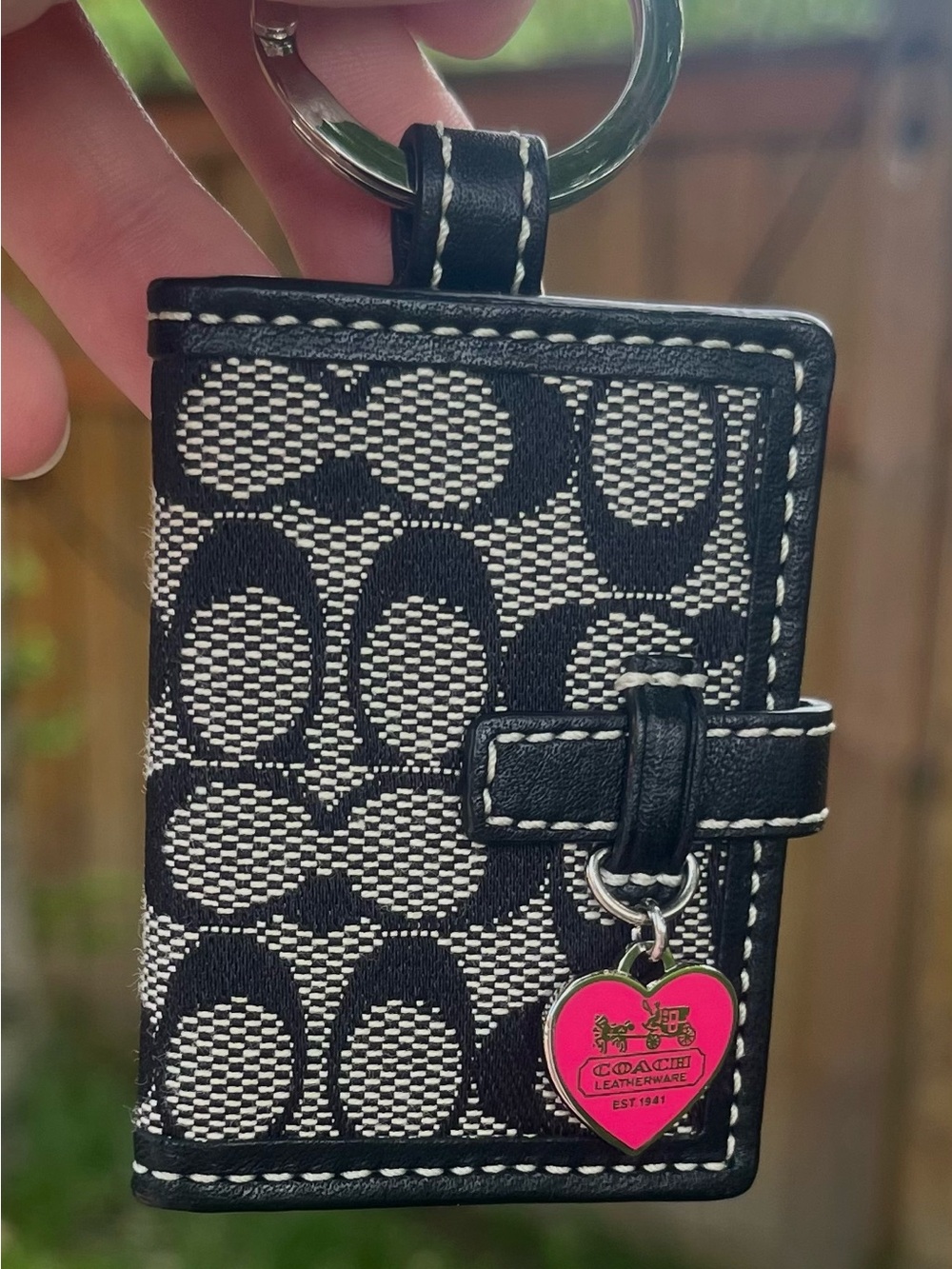 Y2K Coach Signature Mini Photo Case Keychain Charm. Rare❗️